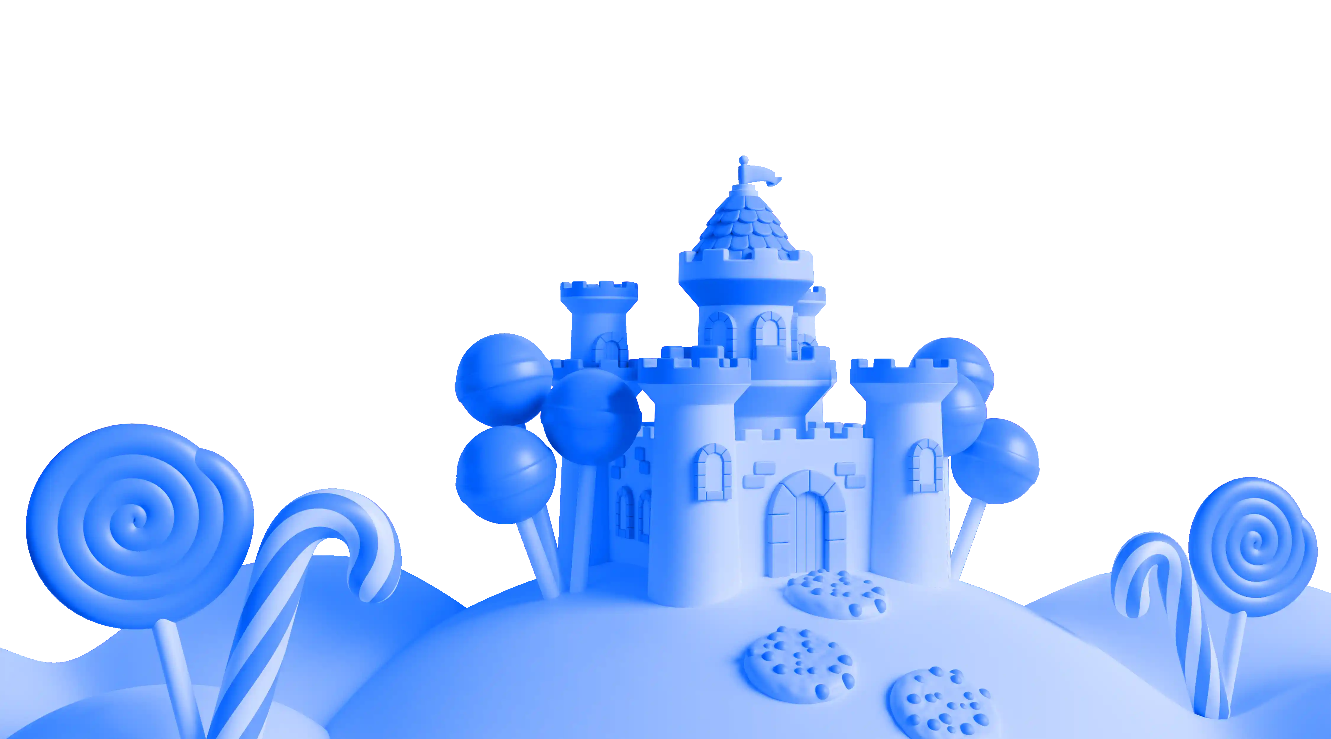 colorful castle and candy background